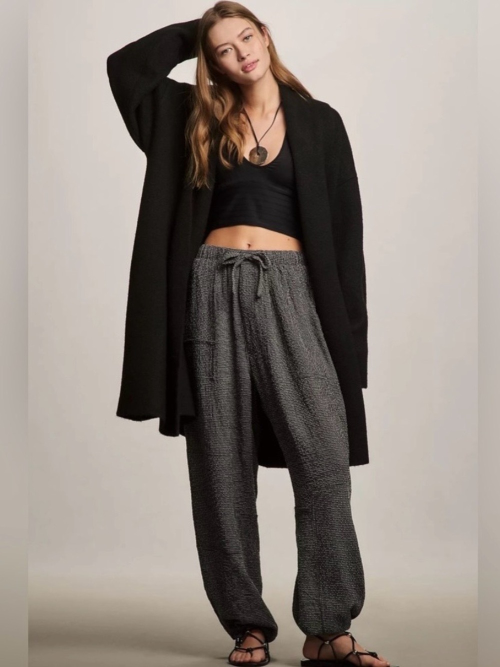 Anthropologie dRA Gingham Parachute Pants Size Large NWT